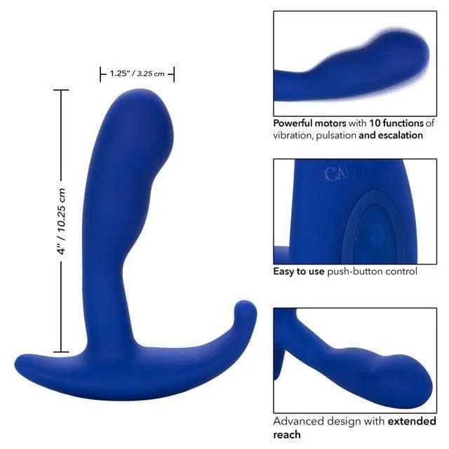 Admiral Advanced Silicone Curved 10 Function Dual Motor Prostate Probe Blue