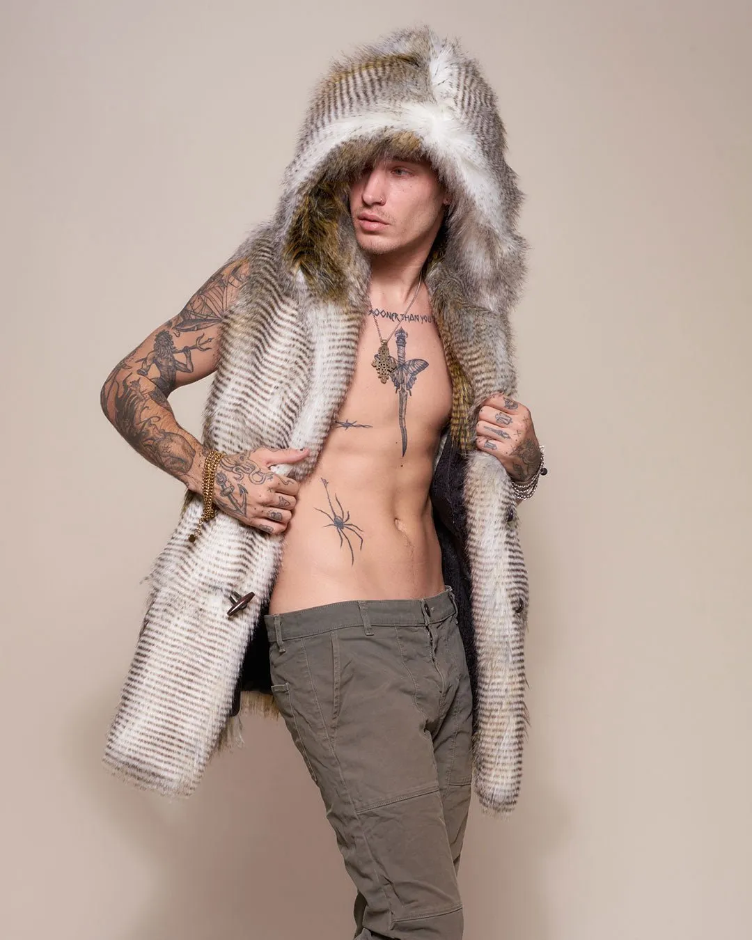 Alaskan Hawk Hooded Faux Fur Vest | Men's