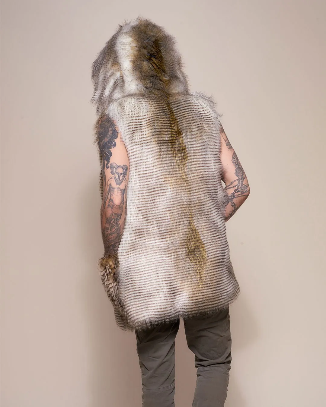 Alaskan Hawk Hooded Faux Fur Vest | Men's