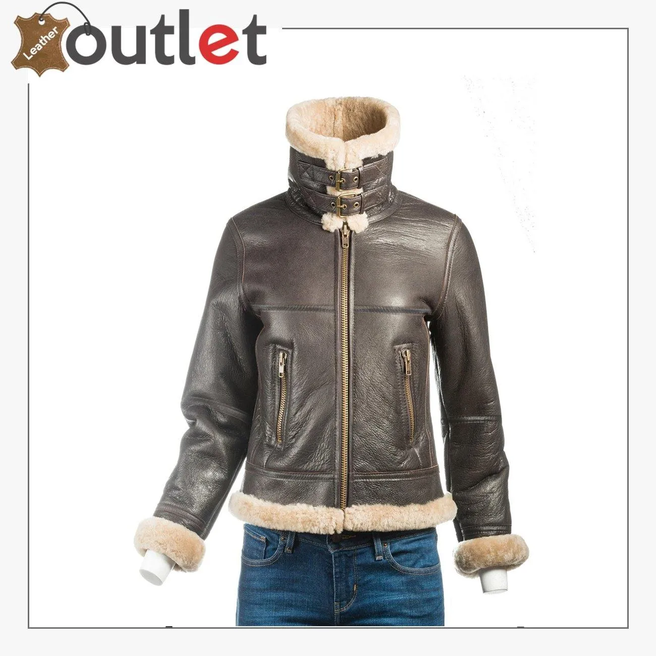 B3 Bomber Sheepskin Women Leather Jacket