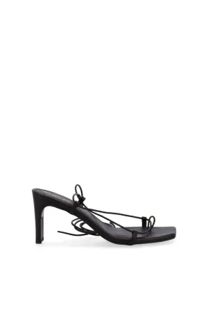 BELLINI BLACK LEATHER SANDALS