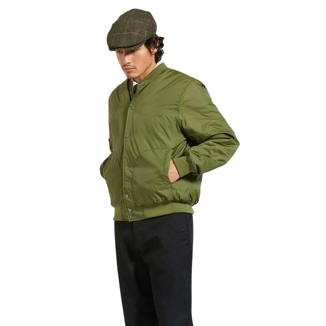 Brixton Dillinger Flight Bomber Jacket - Cypress Green