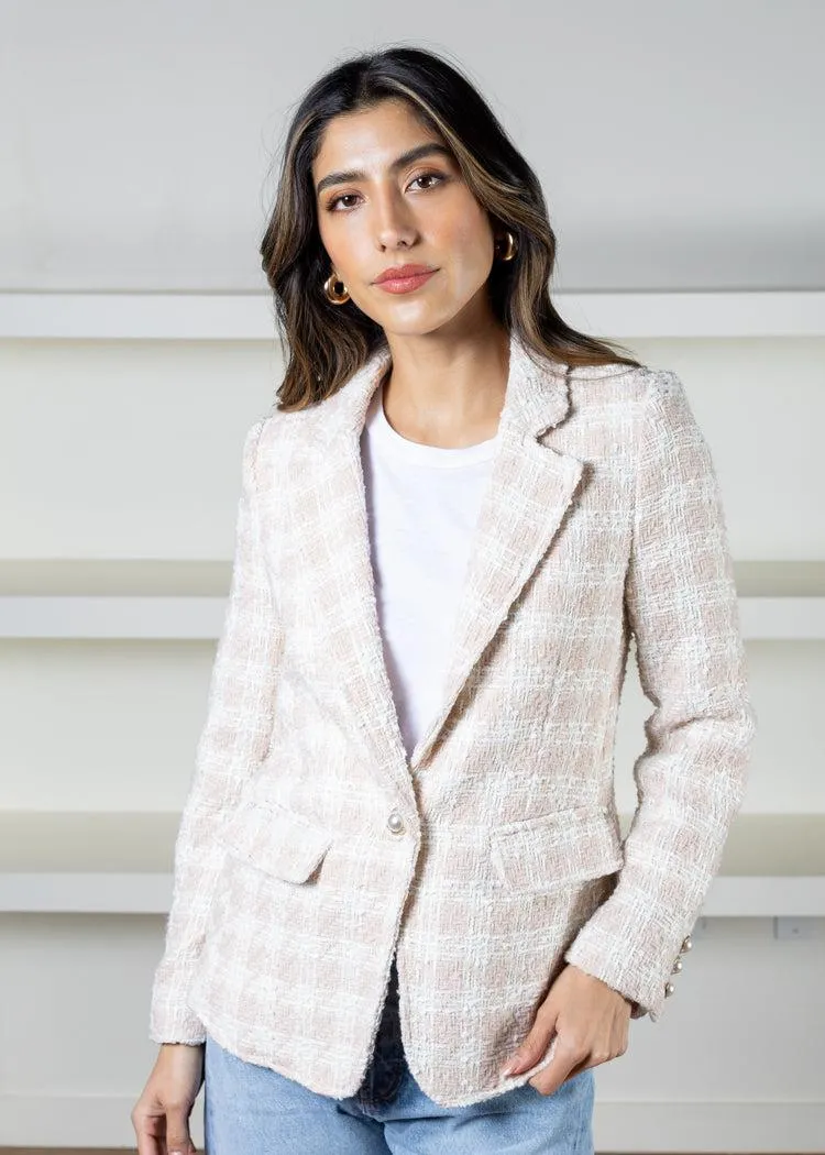 Central Park West Jasper Patched Tweed Blazer ***FINAL SALE***