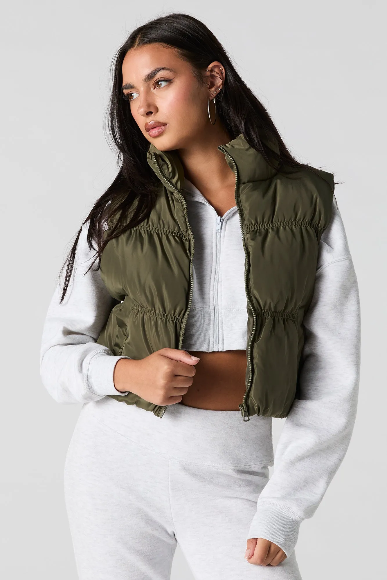 Cinched Puffer Vest