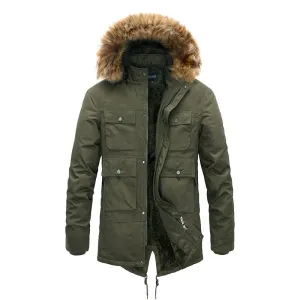 CLEARANCE / Winter Jacket and Coat for Men / Thick Warm Vest Fur Hooded Mens Parkas Coats