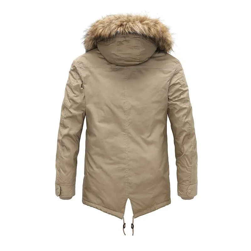 CLEARANCE / Winter Jacket and Coat for Men / Thick Warm Vest Fur Hooded Mens Parkas Coats