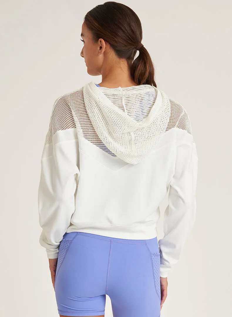 Comforted Mesh Inset Hoodie - FINAL SALE