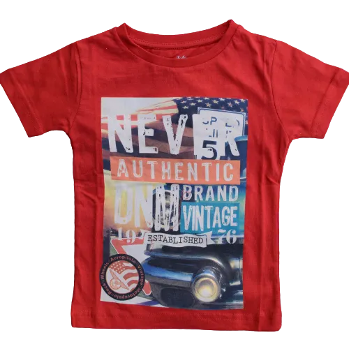 Crew Neck Cotton T-Shirts for Toddlers and Young Kids