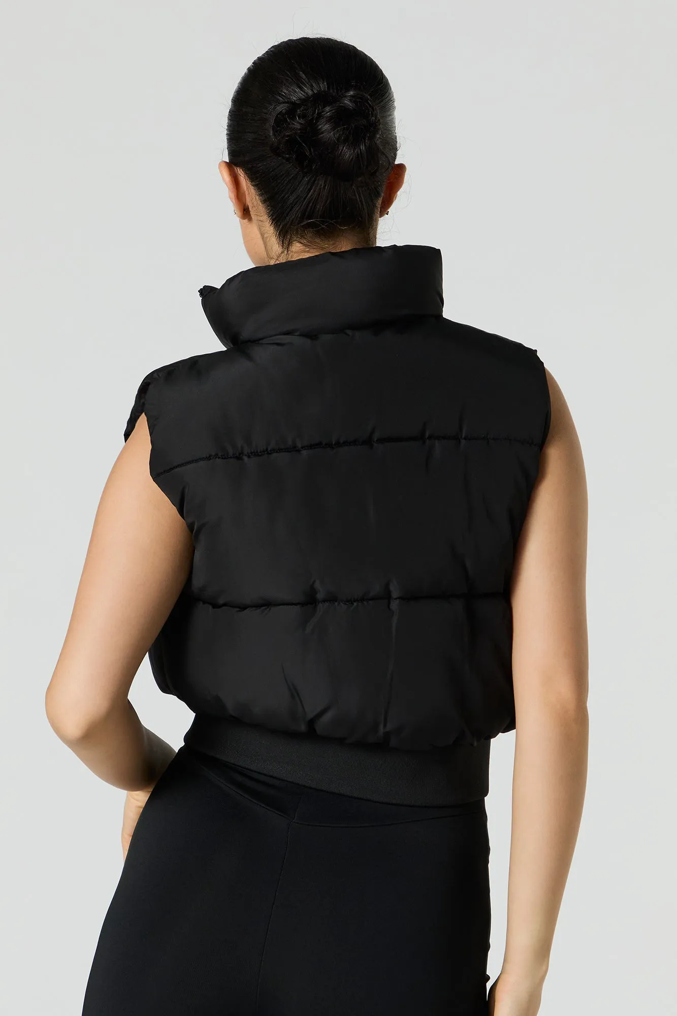 Cropped Puffer Vest