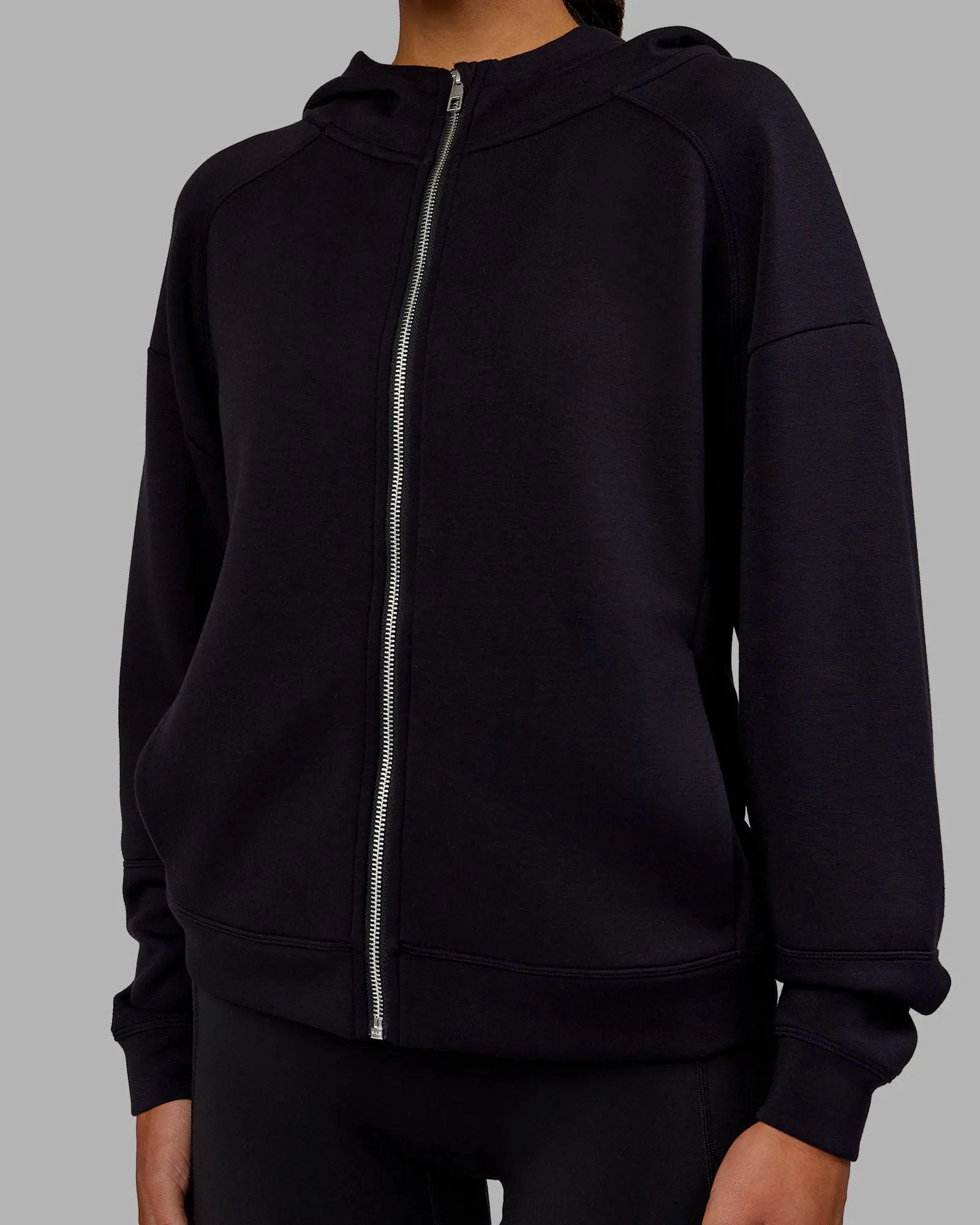 Elevate SoftTouch Zip Through Hoodie - Black-Black