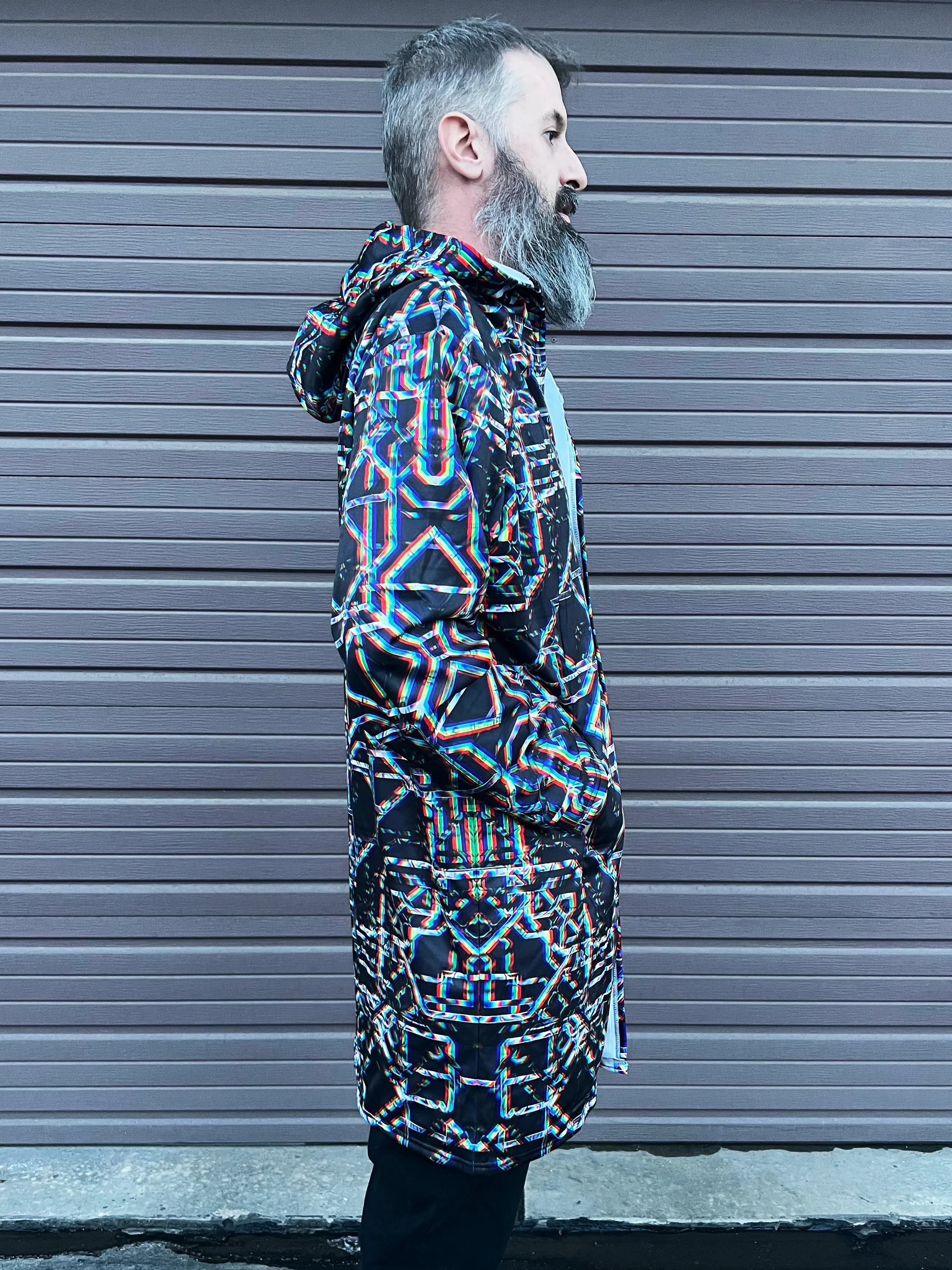 Faux Fur Cloak - Daniel W. Prust - Rainbow Grid