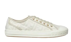 Fendi Domino White Fabric Low-Tops