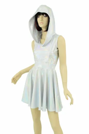 Flashbulb Sleeveless Hoodie Skater Dress