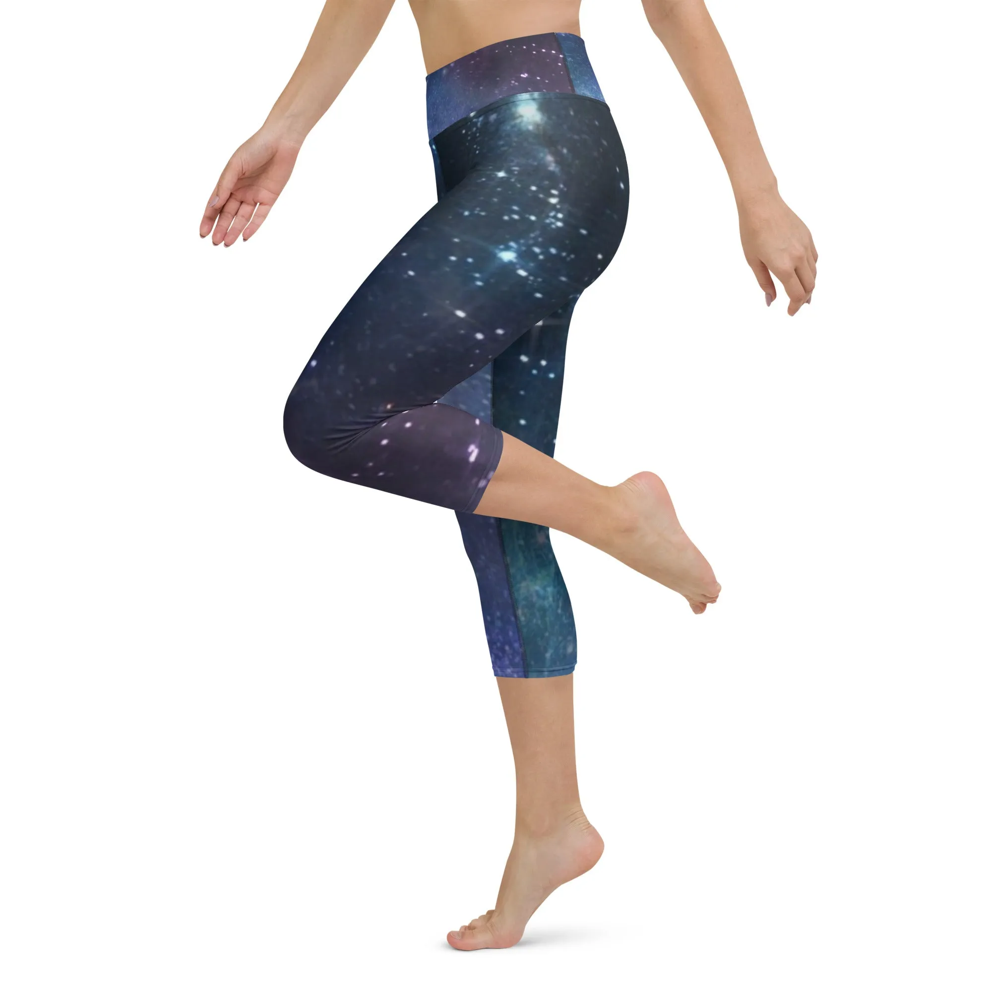 Galaxy print capri pants for ladies