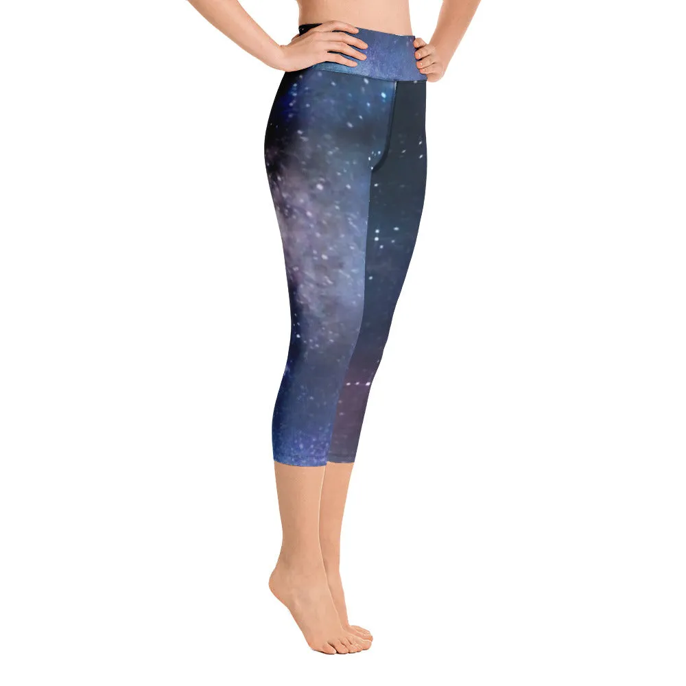 Galaxy print capri pants for ladies