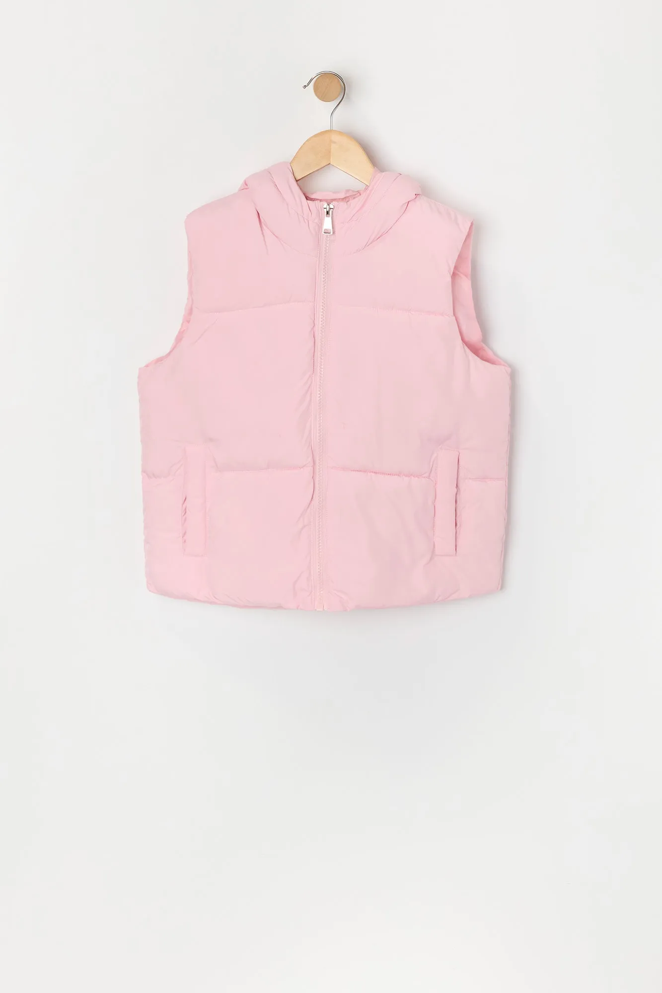 Girls Hooded Puffer Vest