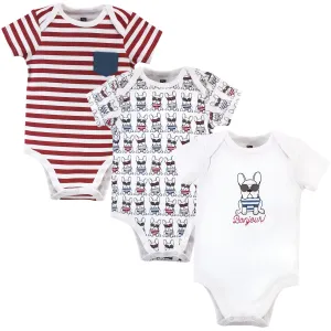 Hudson Baby Cotton Bodysuits, French Dog