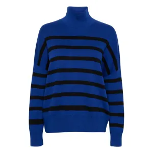 InWear Womens Tenley Turtleneck Pullover Blue/ Black