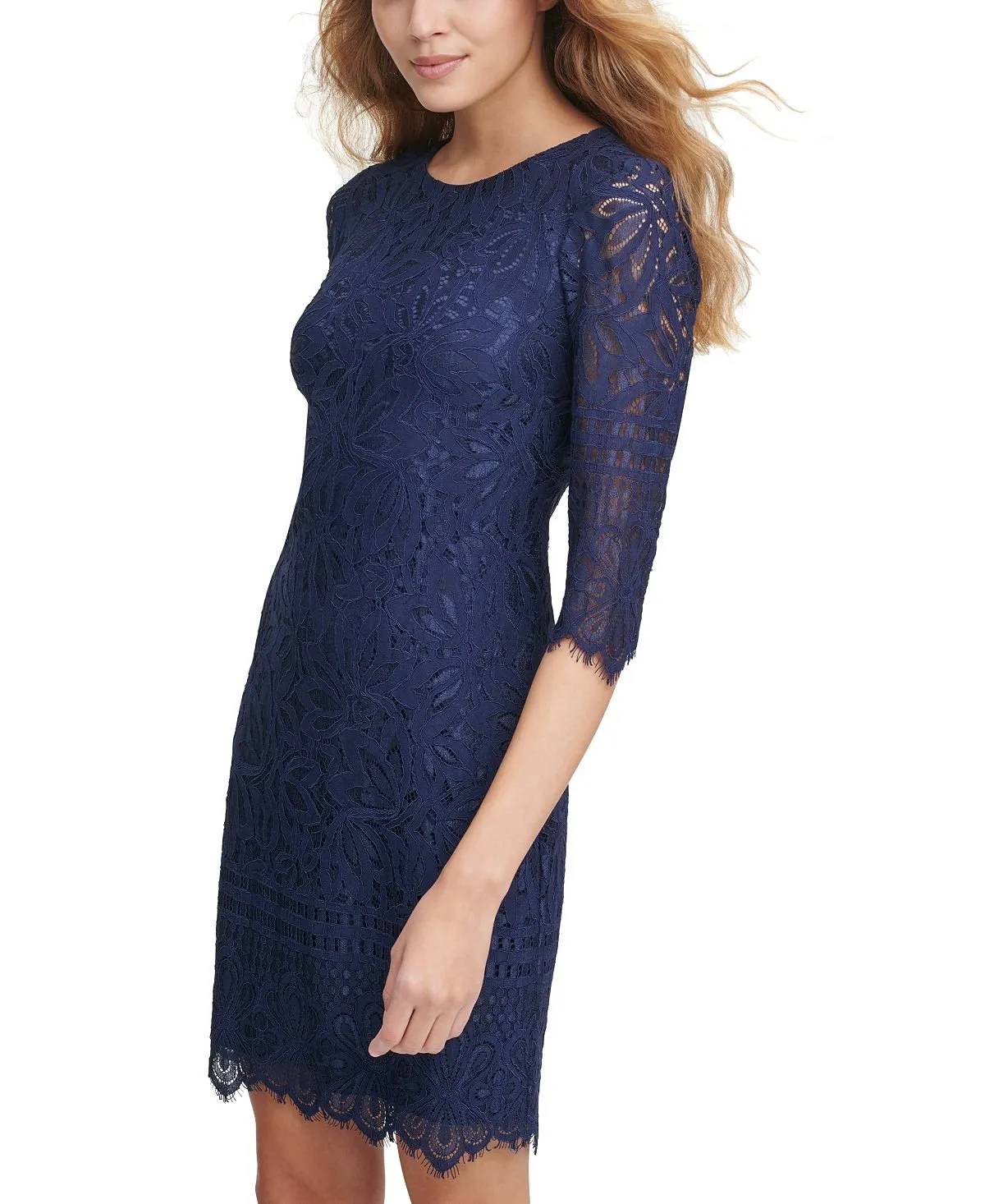 Kensie lace sheath dress, blue