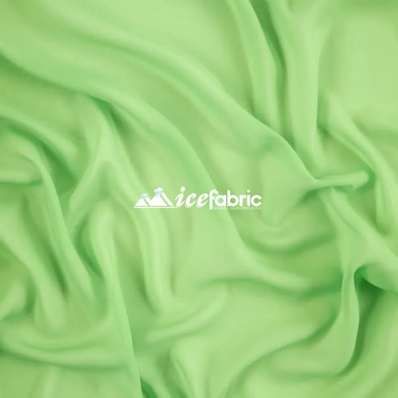 Lime Mia Chiffon Fabric / 60’’ Wide Soft chiffon Sheer Fabric