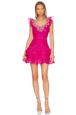 LoveShackFancy Chaya dress in Flirty Fuschia