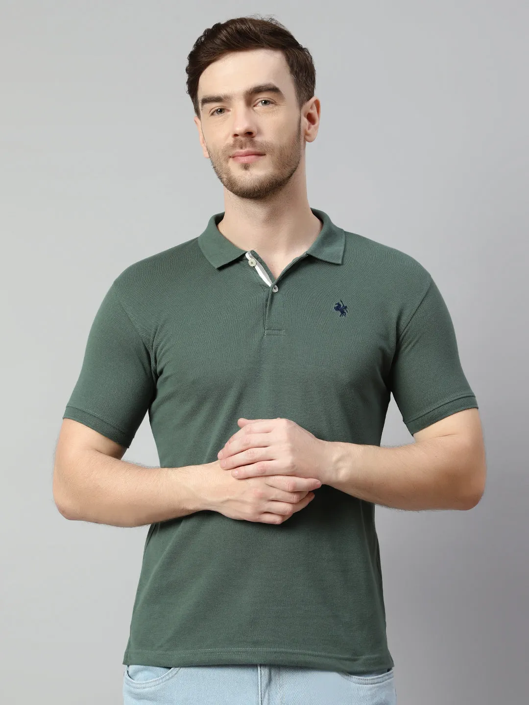 Men Olive T-Shirt