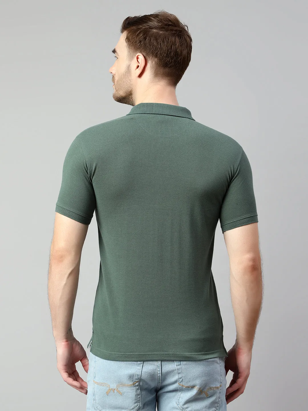 Men Olive T-Shirt