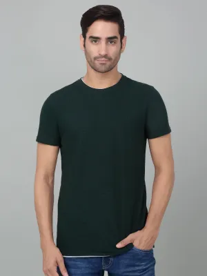 Men's Green  Round neck Half Sleeve T-Shirt