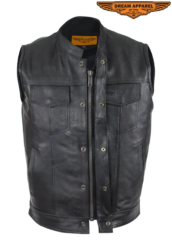 Men's Regular Cowhide Club Vest with Black Liner