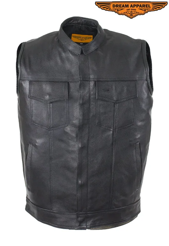 Men's Regular Cowhide Club Vest with Black Liner