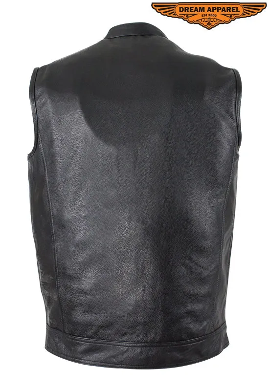 Men's Regular Cowhide Club Vest with Black Liner