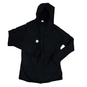 Men's Waffle Hooded Jacket - Black/White Embroidered Circle Patch w/ Black Gazelle