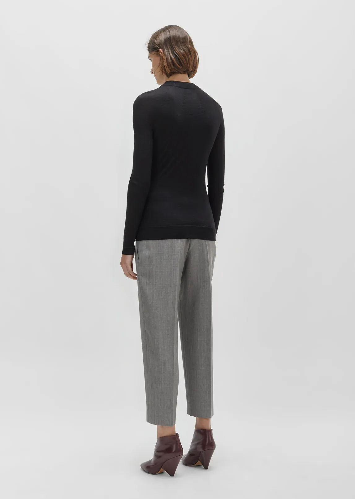 Merino & Silk High-Neck Sweater