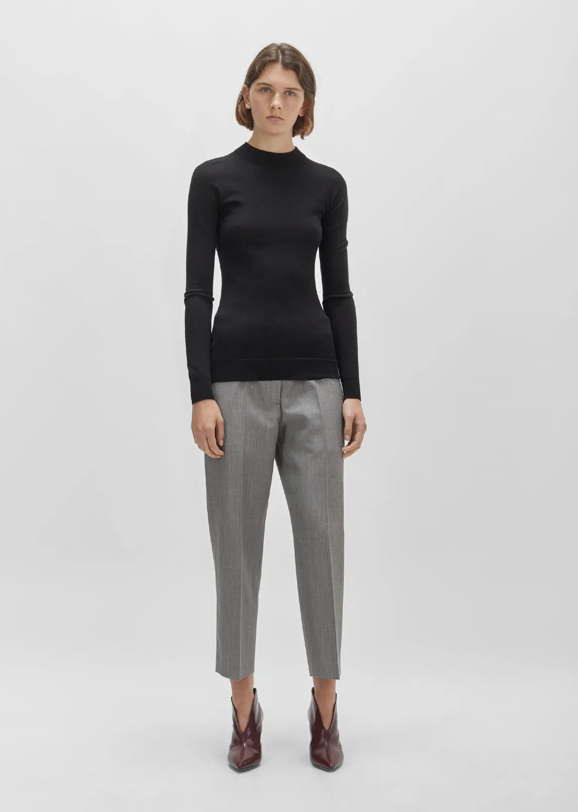 Merino & Silk High-Neck Sweater