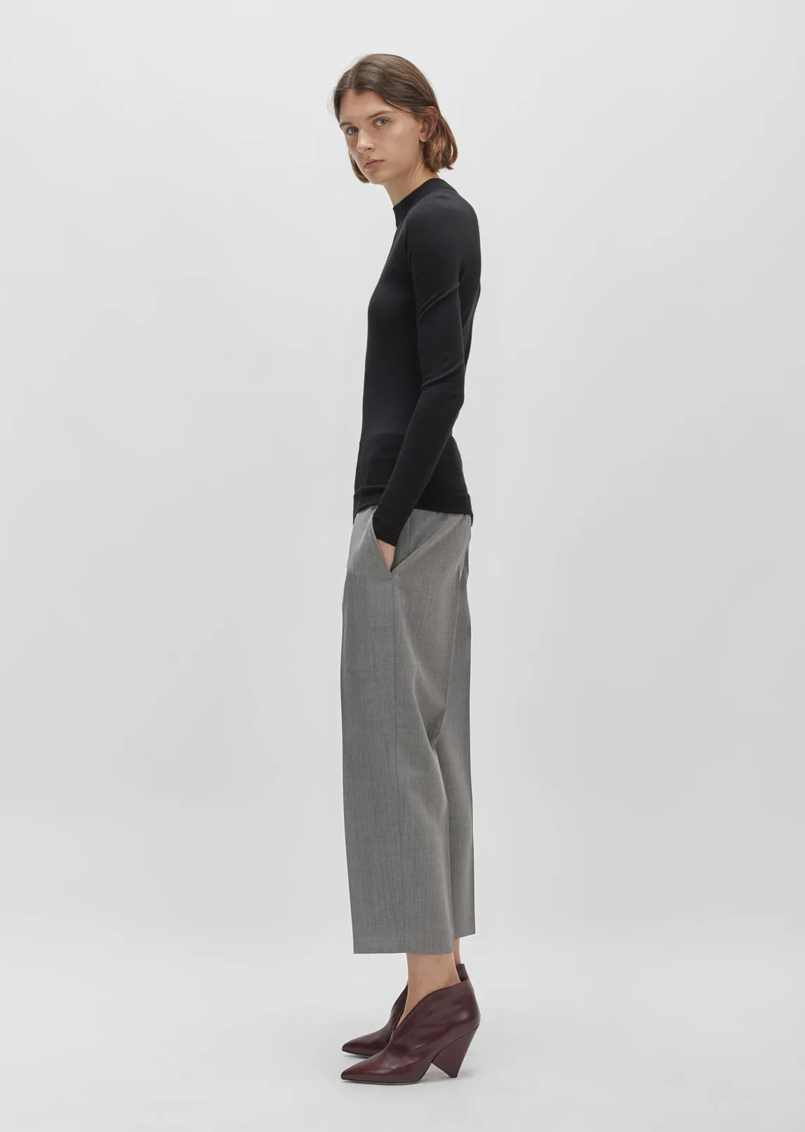 Merino & Silk High-Neck Sweater