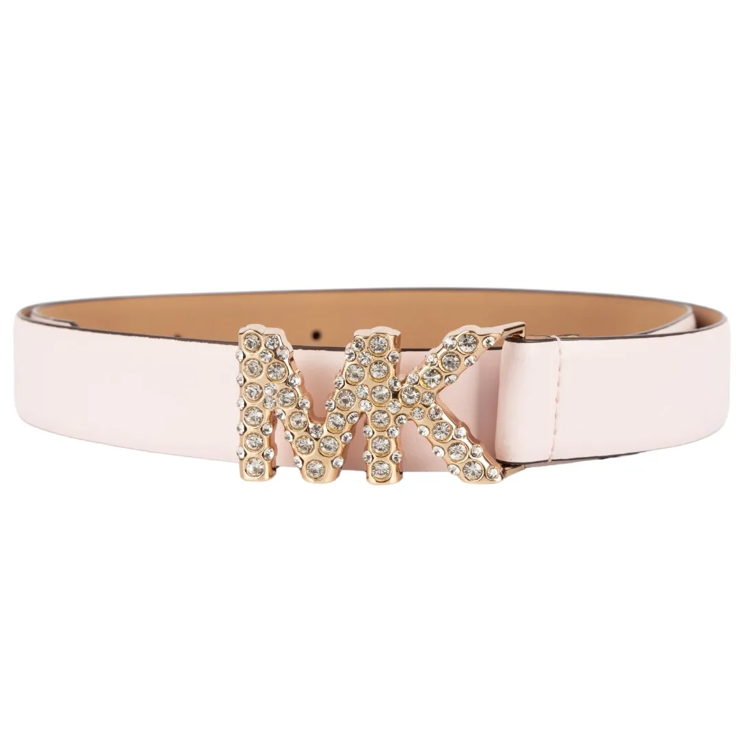 Michael Kors Embellished Buckle Leather Belt