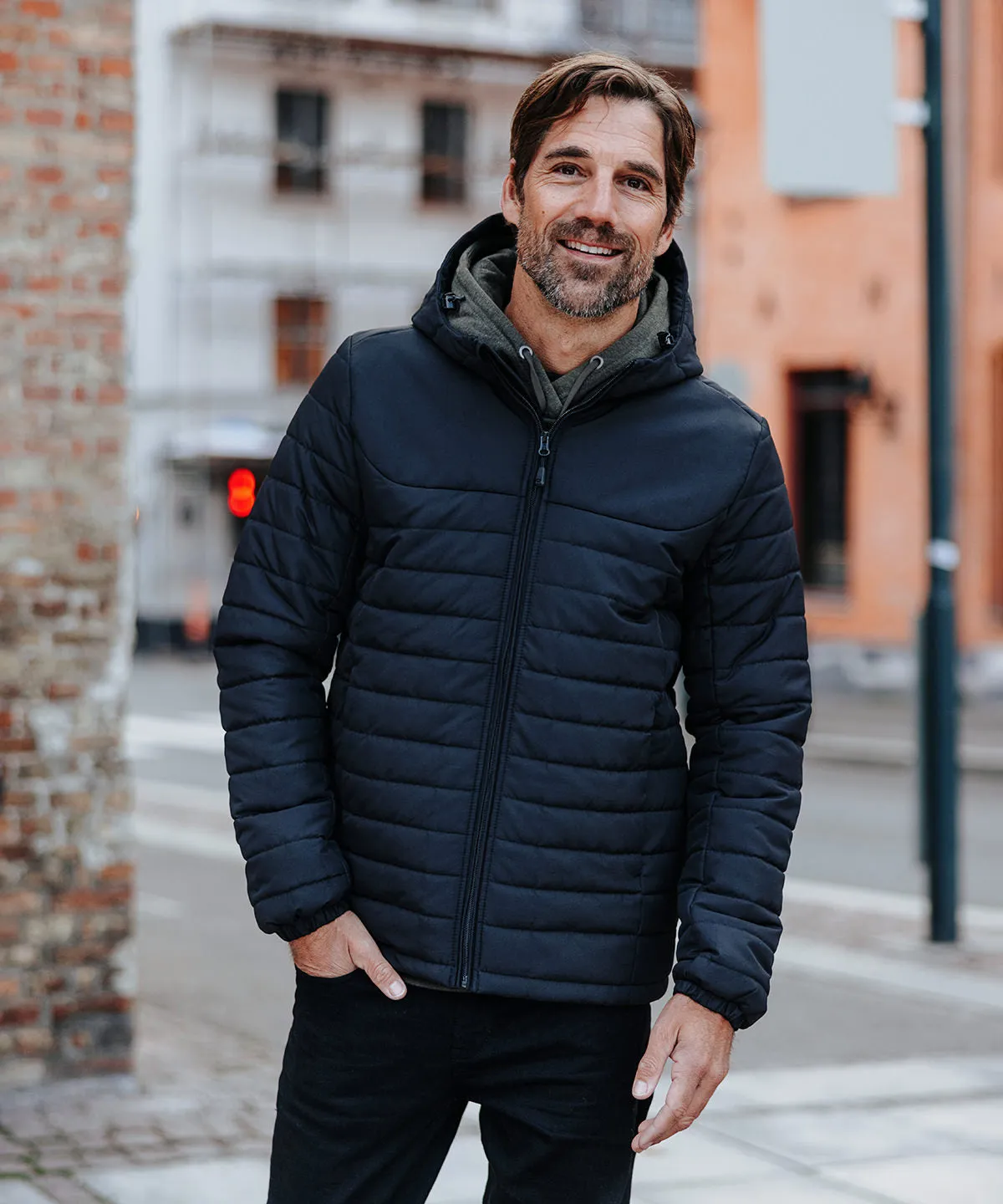 Nautilus quilted hooded jacket | Navy