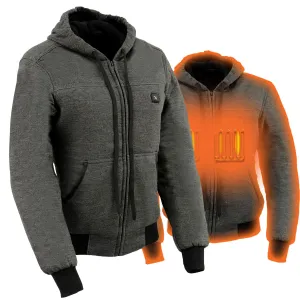 Nexgen Heat NXL2713SET Women 'Heated' Front Zipper Grey Hoodie Jacket for Outdoor Activities  w/ Battery Pack