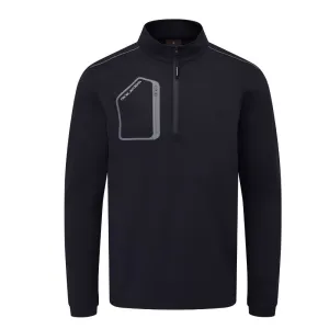 Oscar Jacobson Hastings 1/4 Zip Mens Golf Pullover Top 2024 - Black/Pewter