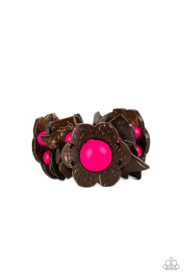 Paparazzi Bracelet ~ Mediterranean Mangrove - Pink