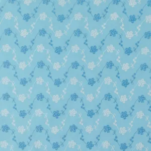 PUFF Printed Rayon Voile - Daisy - Blue