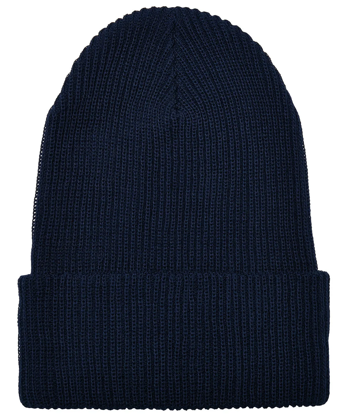 Recycled yarn ribbed knit beanie (1504RY) | Navy