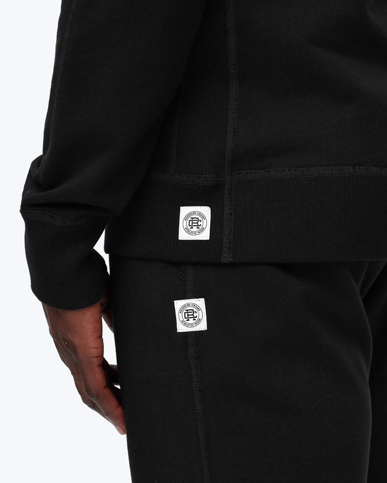 Reigning Champ Midweight Terry Full Zip Hoodie RC-3205 Black