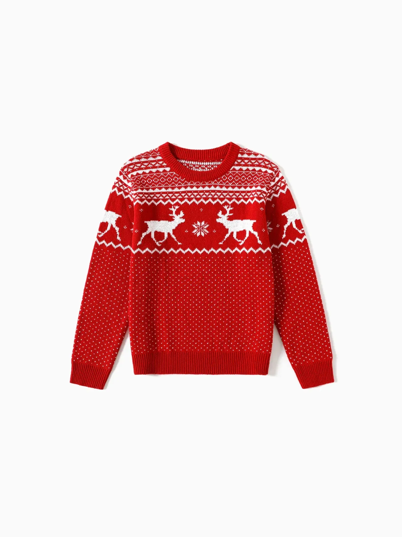 Reindeer Knit Christmas Family Matching Sweater Set