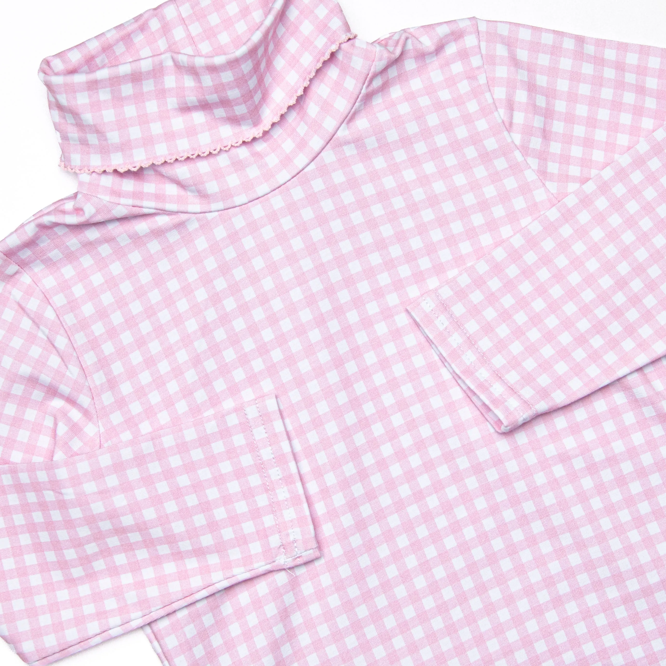 Rosie Turtleneck, Pink Gingham