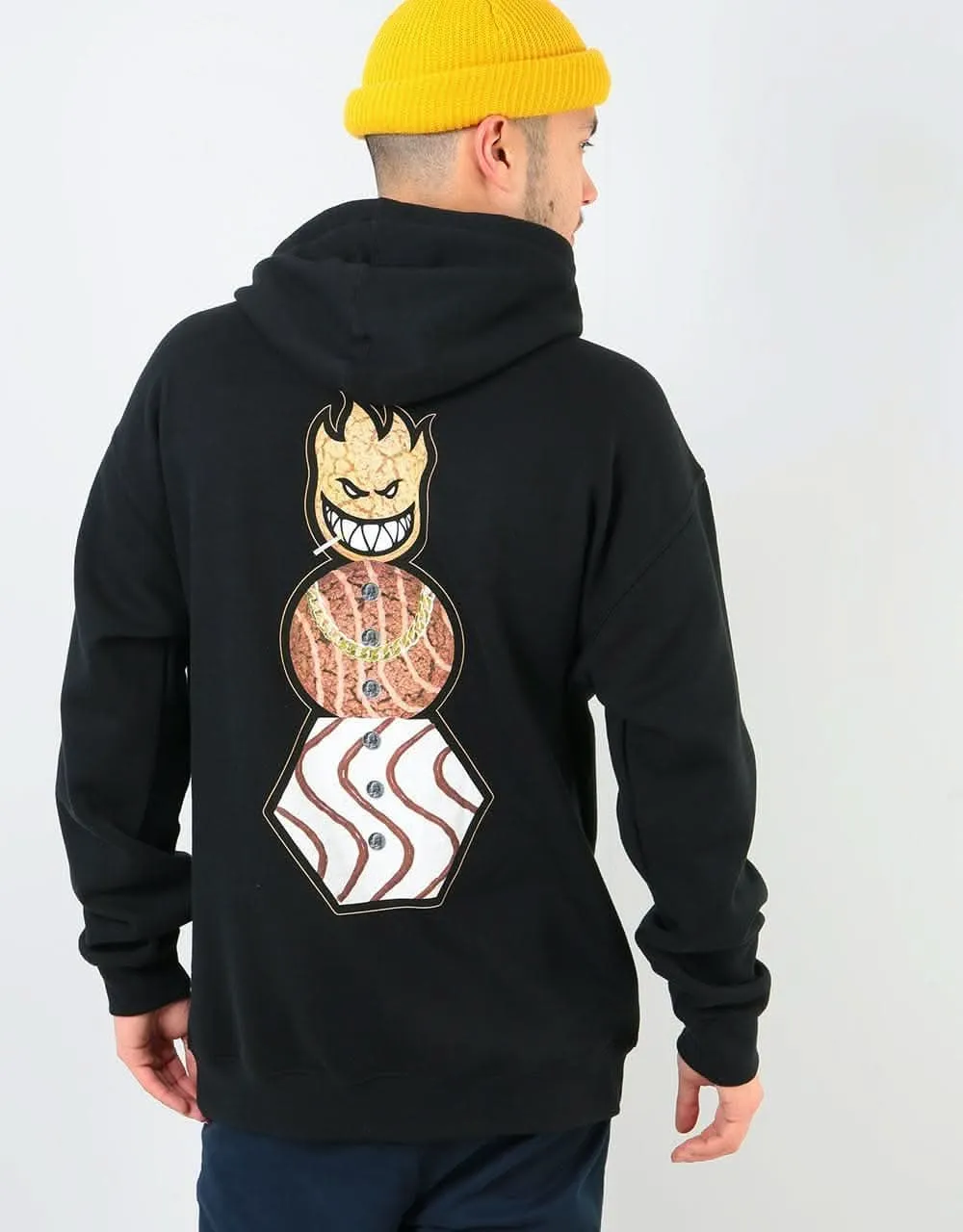 Spitfire x Quartersnacks Snackman Pullover Hoodie - Black