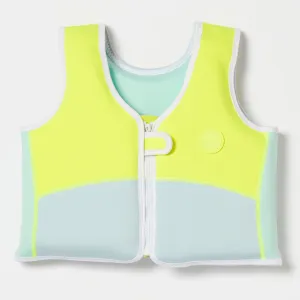 Swim Vest 3-6 | Salty the Shark Aqua Neon Yellow