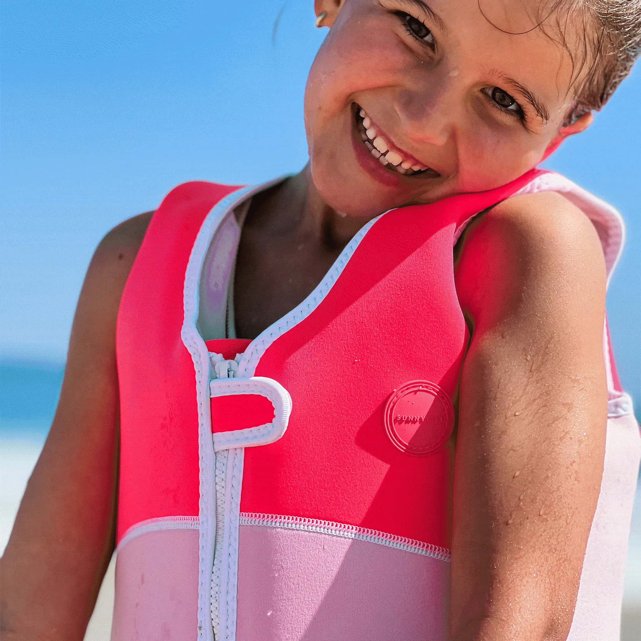 Swim Vest 3-6 | Salty the Shark Aqua Neon Yellow