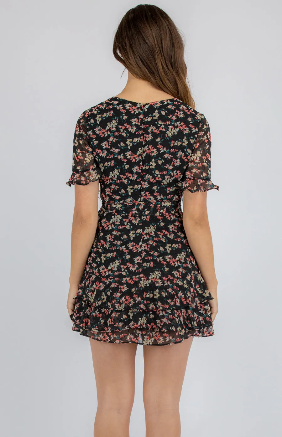 Textured Floral Dress With Frill Details perfect for Summer