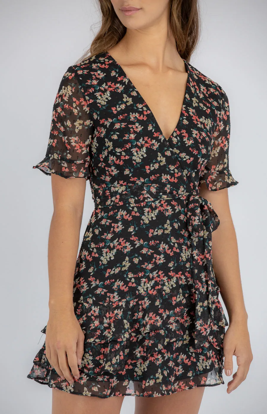 Textured Floral Dress With Frill Details perfect for Summer